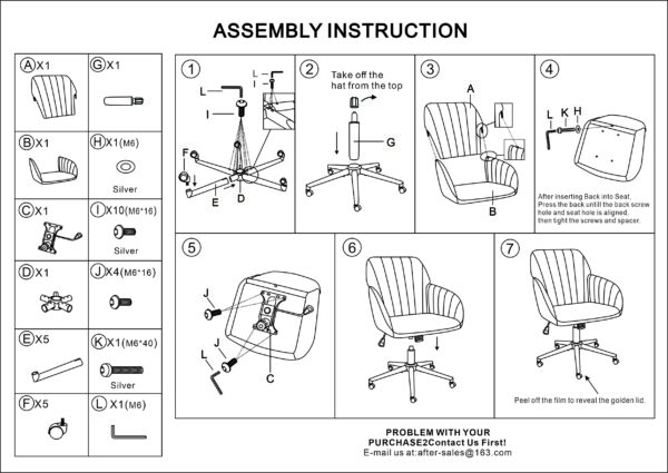 8b968c4a2c484897bf1119f501d16f30_5943a38325b217065e3dbc20f3b27e45 TY Adjustable Office Chair, Home Bedroom, Ergonomic Swivel Chair, Backrest Seat, Comfortable for Long Sitting