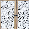 4-Door Hollow-Carved Accent Cabinet, Distressed Wood Storage Cabinet Cupboard with adjustable shelves,unique design for Kitchen, Dining Room, Living Room, Entryway, Natural wood