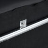Black shoe changing bench silver metal legs,  sofa bench dining chair, suitable for bedroom fitting room, storage room, dining room, and living room. ST-005