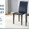 Four black PU dining chairs, simple and versatile, comfortable and accompanied. The exquisite and multifunctional dining chair has opened up a comfortable new experience. (4-piece set)