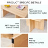 A modern and practical wood colored coffee table. The coffee table is made of medium density fiberboard material and is suitable for living rooms, bedrooms, and study rooms. CT-2O