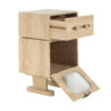 MDF CREATIVE ROTATABLE ROBOT STORAGE SIDE TABLE, NATURAL COLOR
