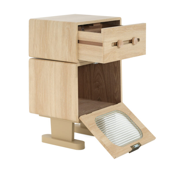 8c279d3a30fd4f59ba7b69af327da195_f3cdfb31352cc68564df4ee58c6f6d31 MDF CREATIVE ROTATABLE ROBOT STORAGE SIDE TABLE, NATURAL COLOR