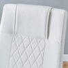 Modern Dining Chairs with Faux Leather Padded Seat Dining Living Room Chairs Upholstered Chair with Metal Legs Design for Kitchen, Living, Bedroom, Dining Room Side Chairs Set of 4 (White+PU )C-001