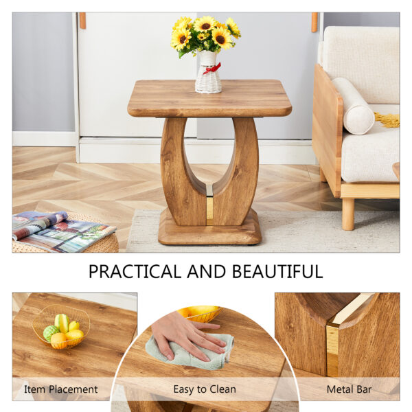 8d9d59312bcf4f0c95cc7551bfea1e8a_0504cf08c73f364b9a88c6ef88f1a521 Modern Minimalist Wood-Tone MDF Coffee Table Set (Square + Rectangular)Wood color,MDF coffee table,wood-colored textured decal,side table.