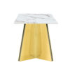 63"x31.5x30" Luxurious Cold Jade Slab Dining Table with Golden Stainless Steel Butterfly Legs.The tabletop is designed to be scratch and heat resistant.Slabs Tabletop,Golden Stainless Steels Legs.