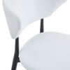 Table and chair set.A Modern Minimalist Circular Dining Table With A Diameter Of 33.3 Inches.Paired With 4 White Minimalist Ergonomic Dining Chair, With A Curved Backrest For Comfortable Design.