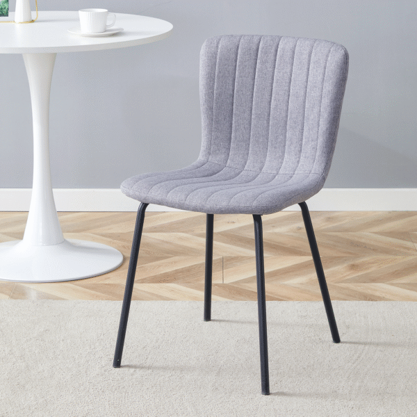 8dcbf0af0b034e16a6789ba97f64eead_b1b17d57d2a568aee62fa83e463fd2b6 Luxury Minimalist Chairs - A set of 4 high quality dining chairs with black metal legs. The integral metal leg structure is suitable for various interior decoration styles.