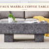 Modern Simple Gray Texture MDF Coffee Table - 43.3"x21.6"x17.2" Practical Model.Making it an ideal addition to any living room or apartment.