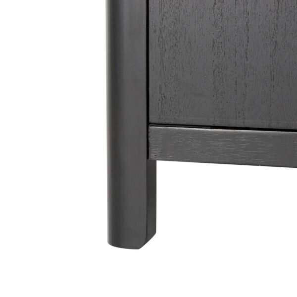 Mirod Farmhouse Style 4-Door Cabinet with Natural Finish, A Rustic Accent for Entryways or Small Spaces