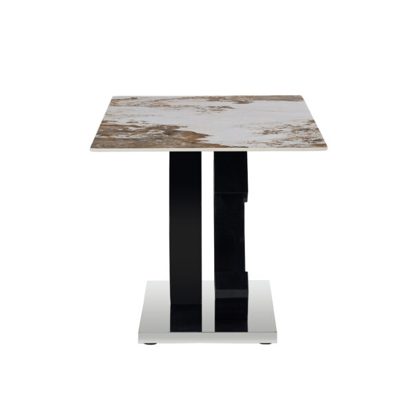 8fd32cc85d1049139a042285b5bdb298_26db7bdbf0c8909da8a0cedd00a17929 Large modern minimalist rectangular dining table suitable for 6-8 people, Equipped with a 0.4 inch pattern desktop, MDF material OC shaped bracket, and metal base F-OC