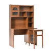 Computer Desk with 90 Degree Rotating Desktop, 43x70 Inch Office Desk with Storage Drawer and Cabinets, Gaming Desk with Shelves, Writing Desk for Study, Work Desk for Home Office Bedroom Living Room