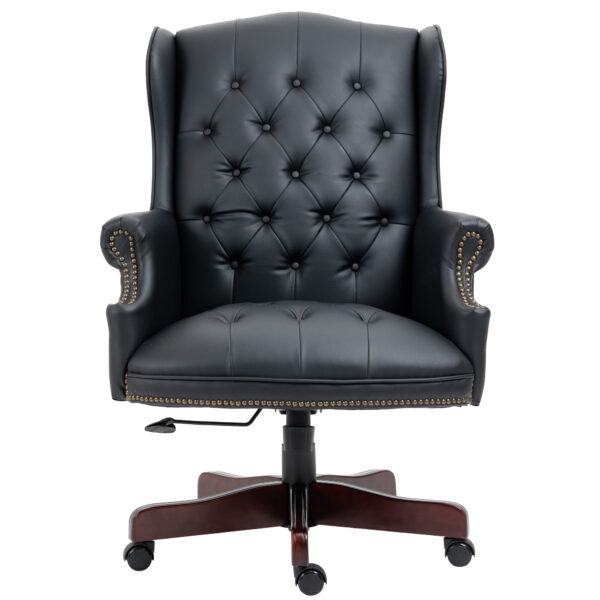 90b24cf73f664343b0efe0eddf1de3c6_20220927_55ca055884207a61a5516ec5cfb05f5d Executive Office Chair - High Back Reclining Comfortable Desk Chair - Ergonomic Design - Thick Padded Seat and Backrest - PU Leather Desk Chair with Smooth Glide Caster Wheels, 1 Pack Black