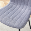 Luxury Minimalist Chairs - A set of 4 high quality dining chairs with black metal legs. The integral metal leg structure is suitable for various interior decoration styles.