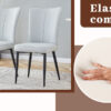 Table and chair set.Modern Black Marble Pattern MDF Dining Set - 55"x31.4"with 4 Light Gray PU chairs with a vertical stripe design on the backrest.Suitable for kitchen,Dining room,etc