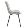 Extended Seat Cushion PU Dining Chair Set - Four Pieces,Ergonomic Design.Smooth line design,Integral metal leg structure,Can integrate well into various modern home decoration styles.