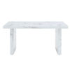 63"*35.4"*30" inches Luxurious Marble Pattern MDF Dining Table - A Choice of Subtle Luxury for Your Home.Create Your Exclusive Low-Key Luxury Space.