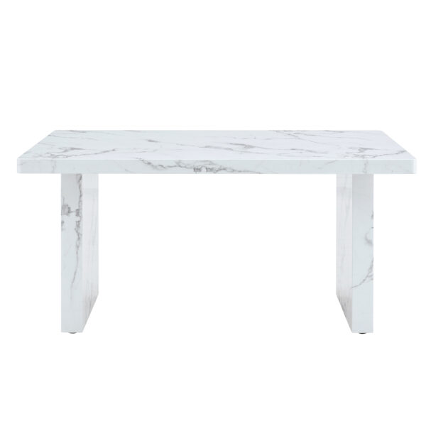 9140173566784782af16621716282530_5ce1b34ffc0900a49917cf4dc1bcb0b8 63"*35.4"*30" inches Luxurious Marble Pattern MDF Dining Table - A Choice of Subtle Luxury for Your Home.Create Your Exclusive Low-Key Luxury Space.