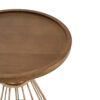 HOLLOW EDGE RETRO ART PINE SIDE TABLE, ANTIQUE GOLD + NATURAL COLOR