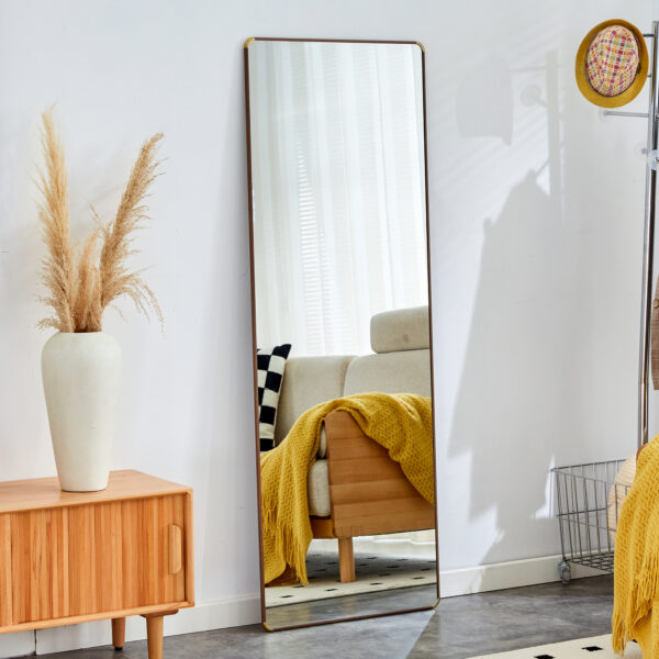 The 4th generation floor standing full-length mirror. wall mirror, bathroom makeup mirror, bedroom foyer, clothing store, wall mounted.    65 "* 23.2"