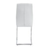 Modern Dining Chairs with Faux Leather Padded Seat Dining Living Room Chairs Upholstered Chair with Metal Legs Design for Kitchen, Living, Bedroom, Dining Room Side Chairs Set of 6 (White+PU )C-001