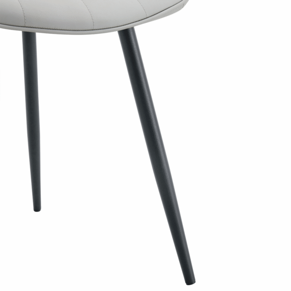 91d7c53286e3474abc8b83949cdbea5d_65e7c306edbe28eb503b4f9b5b5a95d5 Extended Seat Cushion PU Dining Chair Set - Four Pieces,Ergonomic Design.Smooth line design,Integral metal leg structure,Can integrate well into various modern home decoration styles.