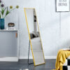 The 4rd generation aluminum alloy metal frame wall mounted full body mirror, bathroom makeup mirror, bedroom entrance, decorative mirror, quality upgrade, 59 "* 15.7"W1151125156