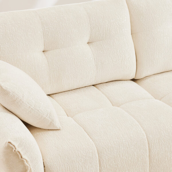 9279ff18ebec4c68a3d2d21cb69cda54_c101704eb912616ab70202e47edc79b0 Premium Two-Seater Sofa - Ergonomic Design with High-Resilience Foam Cushions, Modern Chenille Fabric Upholstery for Living Room, Lounge, Office Space, White