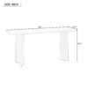 U_STYLE Stylish Console Table with Pine Veneer and Geometric Legs,Suitable for Living Room, Study and Dining Room