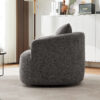 360° Swivel Chair, 38.2" Accent Chair Sofa, Upholstered Swivel Barrel Sofa Chair with a Throw Pillow for Living Room, Bedroom, Office and Hotel, Grey