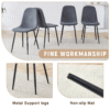 Table and chair set.71*35.4 inch Wooden And Black Spliced Dining Table With Storage Function In The Middle Of The Table Legs.Paired With 6 Chairs Made Of Dark Gray Lnen Fabric.Iron pipe spraying Legs.