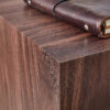 16*16*16 Inch Walnut Wood Grain MDF Coffee Table - Luxurious Design, Perfect Living Room Accent.Cube fashion texture design coffee table, suitable for various situations and scenes.