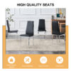 Grid armless high backrest dining chair, black chair and 6-piece set of electroplated metal legs, office chair. Suitable for restaurants, living rooms, kitchens, and offices.W115163430  0924