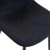 Table and chair set.A Modern Minimalist Circular Dining Table With A Diameter Of 33.3 Inches.Paired With 4 Black Linen-Cotton Material High Resilience Dining Chair with Metal Black Leg.