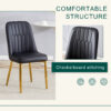 Table and chair set.31.5 Inch Elegant White Marble Pattern Round Dining Table - Suction Molding Annular Texture.Paired With 4 Black PU Chairs with Simple Line Designs On The Backrest.