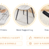 Extended Seat Cushion PU Dining Chair Set - Four Pieces,Ergonomic Design.Smooth line design,Integral metal leg structure,Can integrate well into various modern home decoration styles.