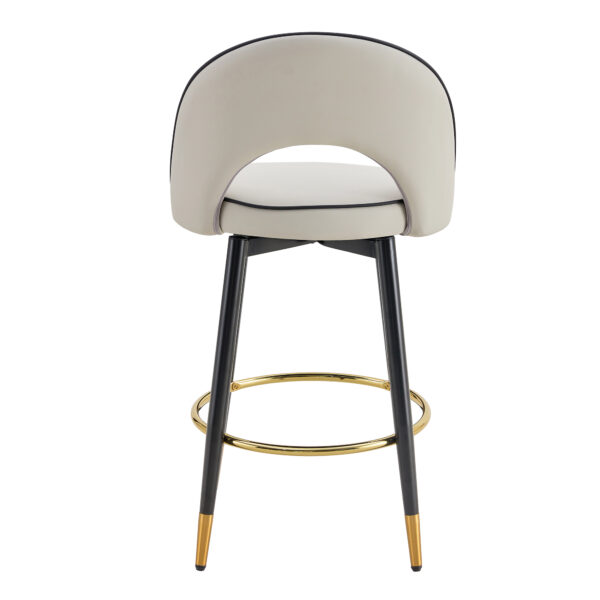95f80cdcfbf24f34937dcad2070378f4_da4b70df724490b681ef9a461089c930 360 ° rotatable bar chair.Modern PU comfortable upholstered bar chair with smooth and beautiful black metal legs for dining room, kitchen, terrace and guest office chair.Set Of
2.W1151P153940