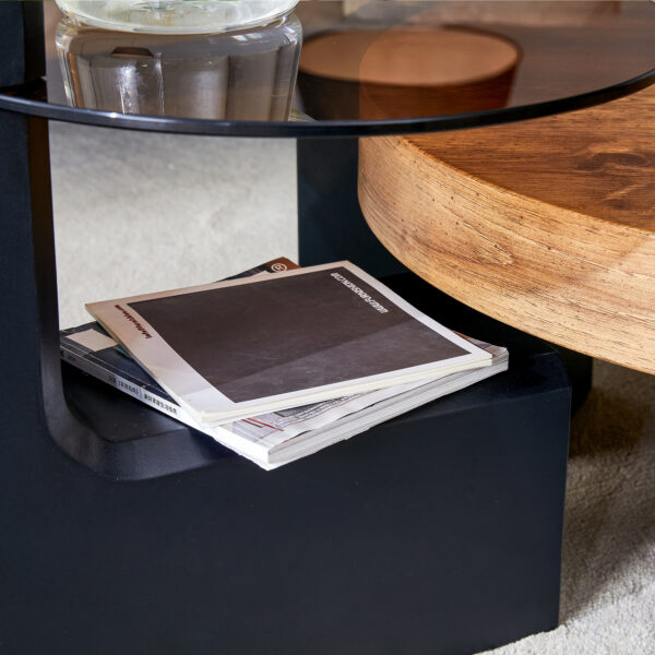 The detachable double-decker coffee table, the stylish design is more precious, and the detachable design can make the use of space more flexible and suitable for various scenes.