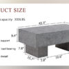 Modern Simple Gray Texture MDF Coffee Table - 43.3"x21.6"x17.2" Practical Model.Making it an ideal addition to any living room or apartment.