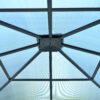TREXM 10'x10' Hardtop Outdoor Gazebo with Polycarbonate Roof, Patio Gazebo with Aluminum Frame, Mosquito Netting and Privacy Screens for Shade and Rain, Backyard Tent for Backyard, Garden, Lawn (Grey)