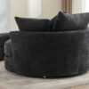 Orisfur. 360° Swivel Accent Barrel Chair with Storage Ottoman & 4 Pillows, Modern Chenille Leisure Chair Round Accent for Living Room, Gray
