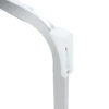 Luxury Simple Arch Chair - Set of 4 White PU Material High Resilience Dining Chair with Arched Metal Silver Leg.