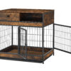 Furniture Dog Cage Crate with Double Doors ,Rustic Brown,31.5"WX22.64"DX30.59"H