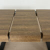 Rectangle extendable dining table for 6-10 people aged effect wood and black 160-200 cm