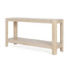 Mirod Modern Farmhouse Console Table,Elegant Minimalist Design with Premium Wood Veneer and Rounded Corners