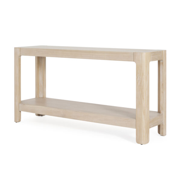 Mirod Modern Farmhouse Console Table,Elegant Minimalist Design with Premium Wood Veneer and Rounded Corners
