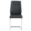 Modern Dining Chairs with Faux Leather Padded Seat Dining Living Room Chairs Upholstered Chair with Metal Legs Design for Kitchen, Living, Bedroom, Dining Room Side Chairs Set of 6 (Black+PU ) C-001