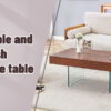 Walnut Colored MDF Coffee Table - 39.3"x21.6" with Tempered Glass Legs.Density Board Sticker,Reinforced Glass Legs.Walnut Colored Texture Sticker.