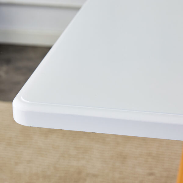 98d5aec4f74b4a5781bf06a2c26ceeef_20240206_94a08ca317125dbc15e299be22cf41e0 White sintered stone tabletop with rubber wooden legs, foldable computer desk, foldable office desk, suitable for restaurants, living rooms, terraces, kitchens