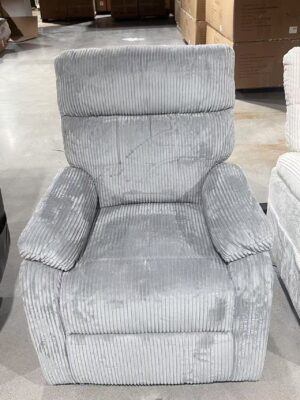 Electric Swivel Rocker Recliner Chair – Oversized Heavy Duty Reclining Chair with USB/Type-C Ports, Plush Corduroy Upholstery, Living Room Recliner ,Grey